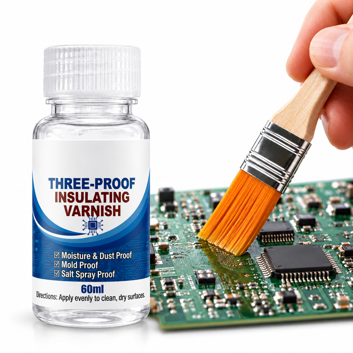 PCB Conformal Coating with Brush - 60ml