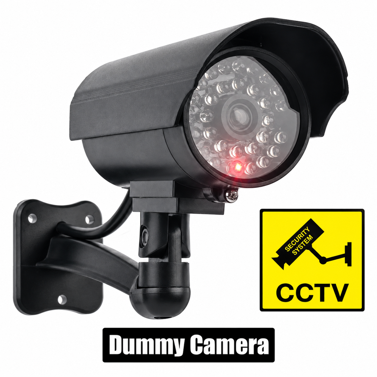 Dummy CCTV Camera with Flashing Red LED