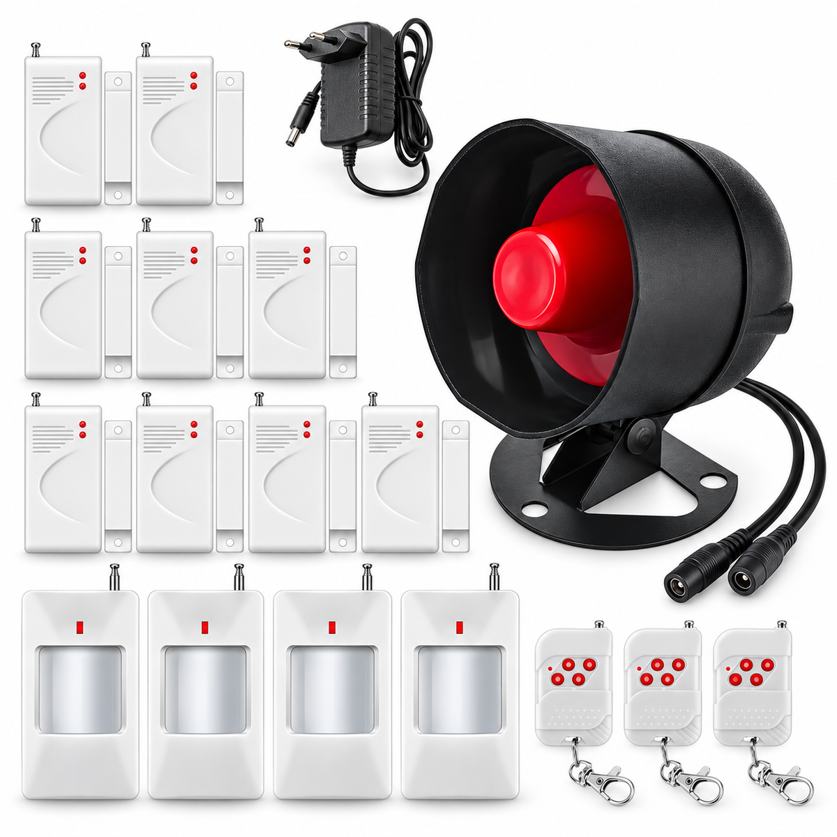 WiFi Siren and Wireless Sensor Alarm Kit