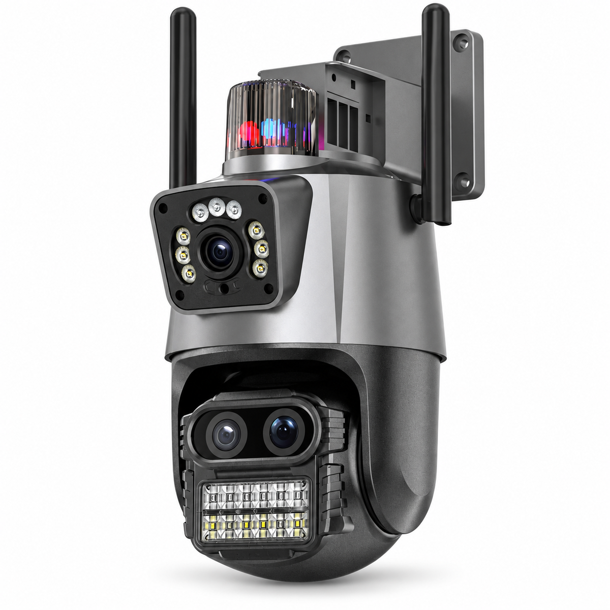 Three-Lens WiFi Camera with Two-Way Audio