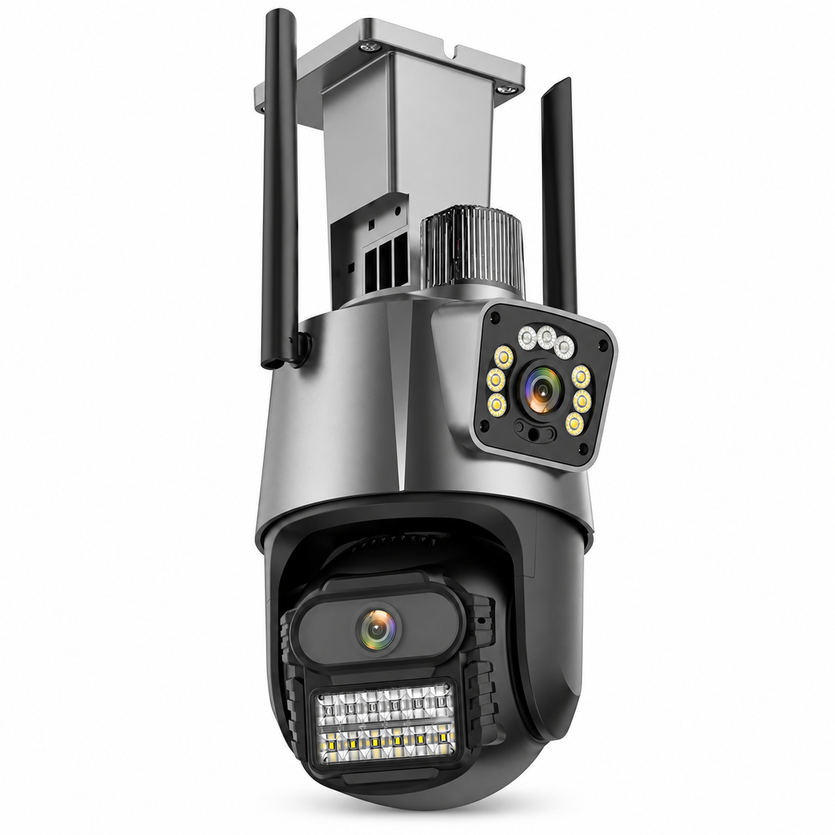 Dual-Lens WiFi Pan and Tilt Camera