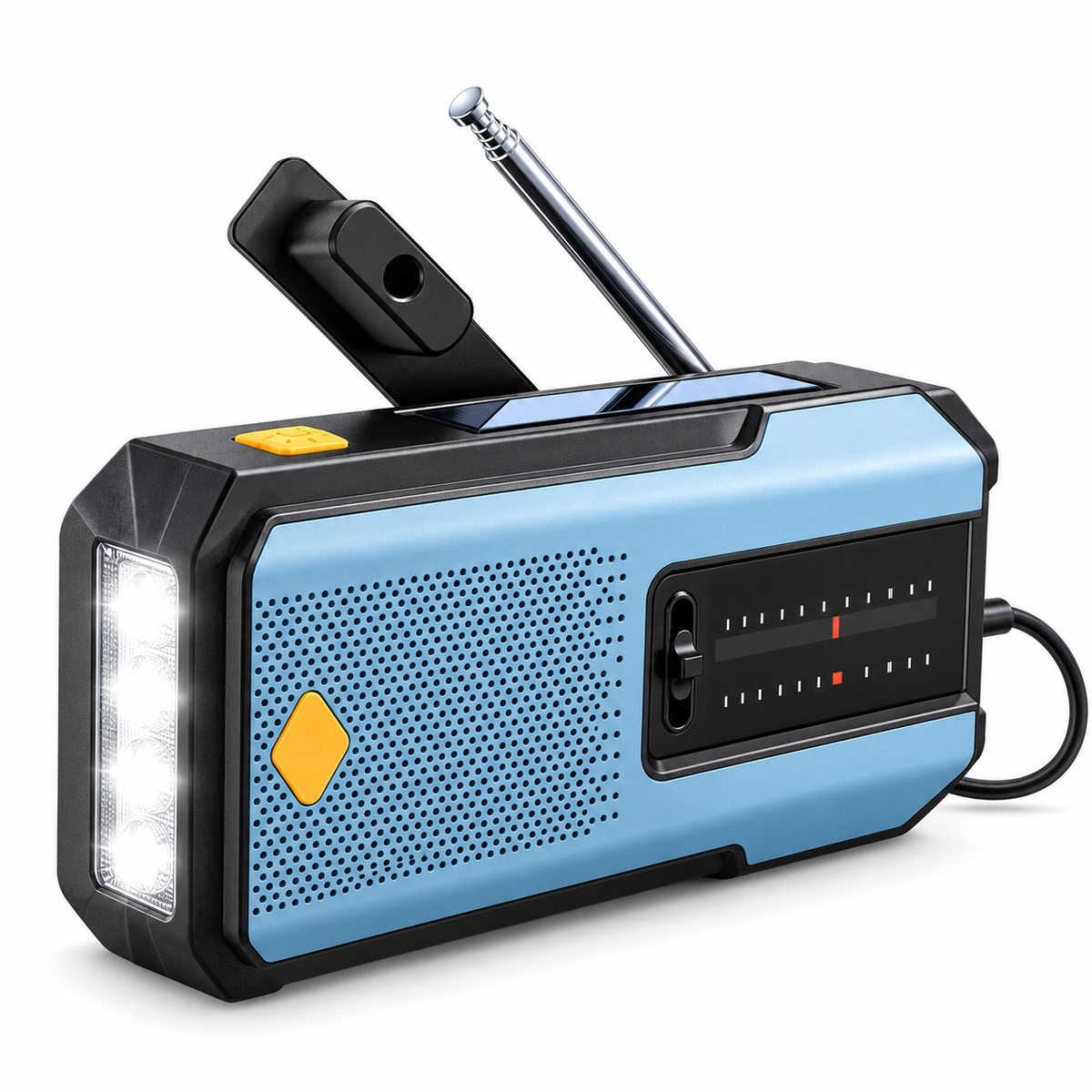 Portable AM/FM Radio with Emergency Charging Options