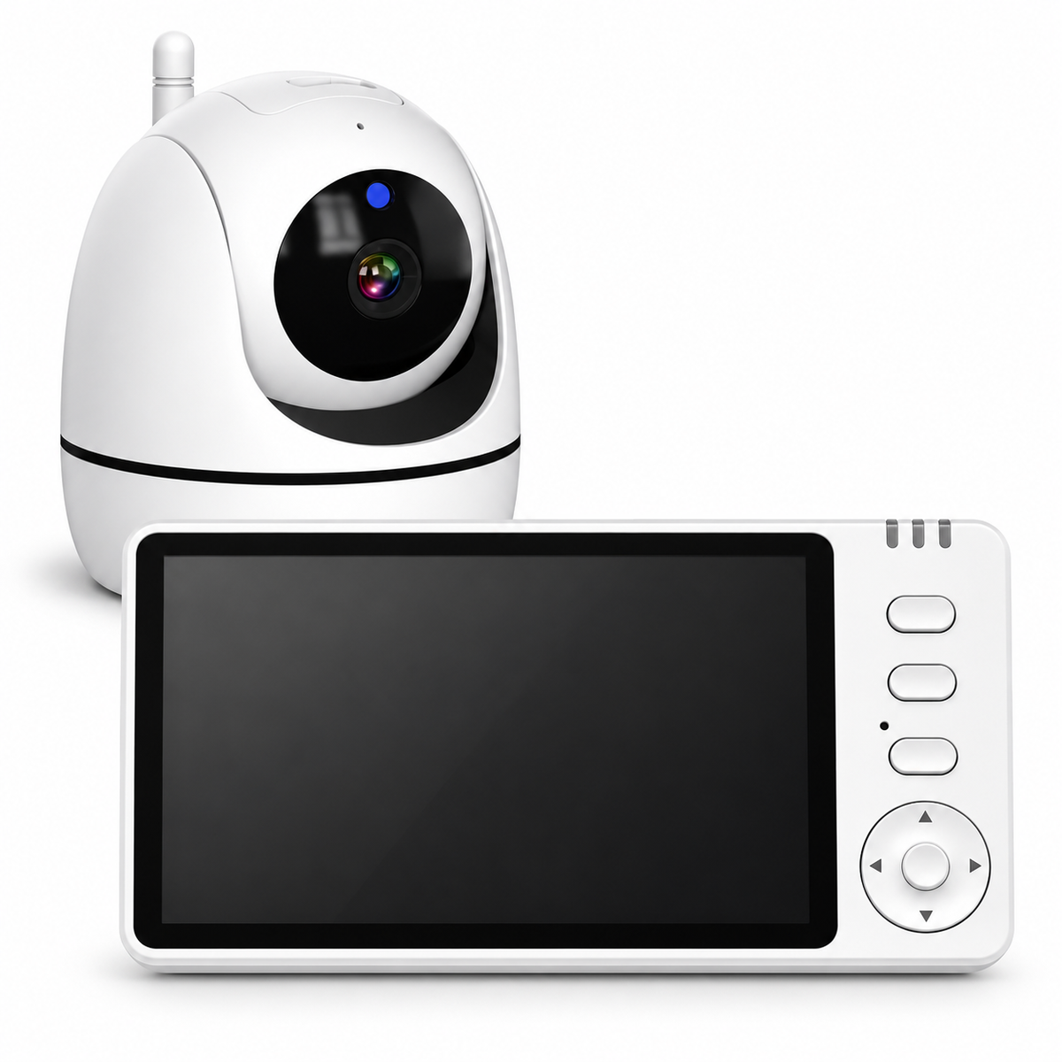Five-Inch Video Baby Monitor with Pan-Tilt Camera