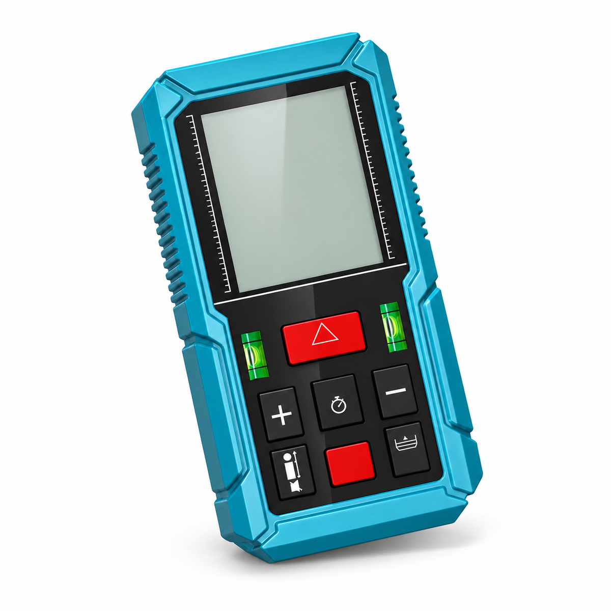 Laser Distance Meter with Timer and Bubble Levels
