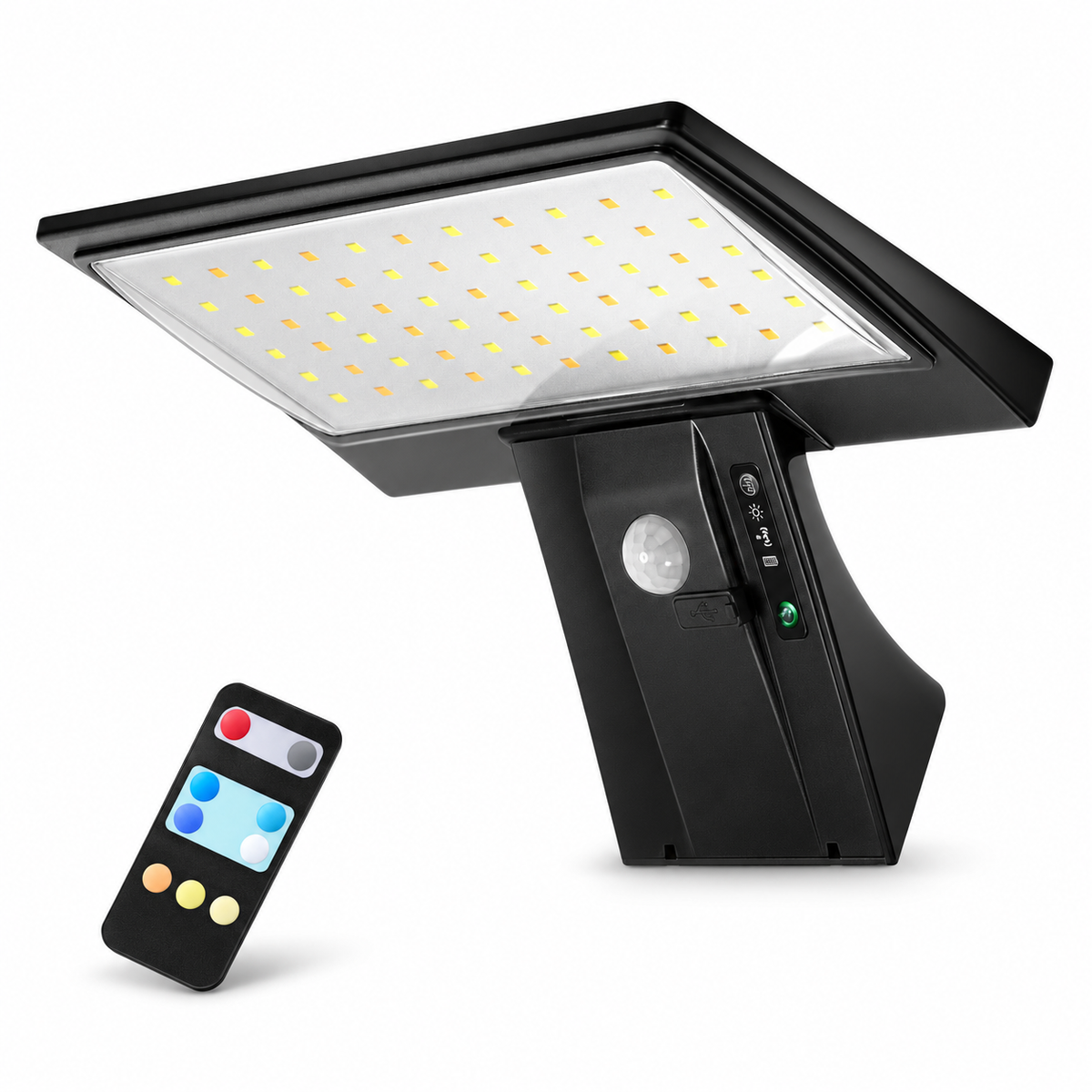 90-LED Solar Motion Floodlight with Three Colours