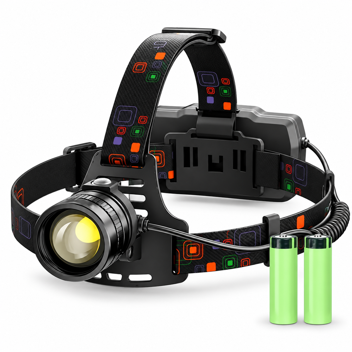 H02 Rechargeable Zoomable LED Headlamp