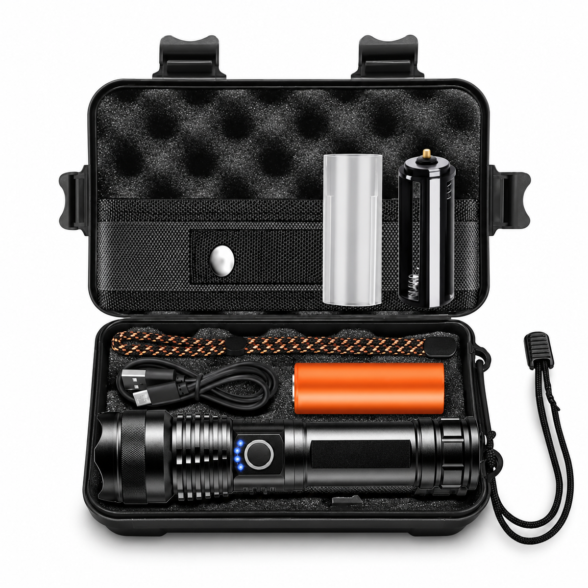 P50 Rechargeable Zoom Flashlight with Battery Options