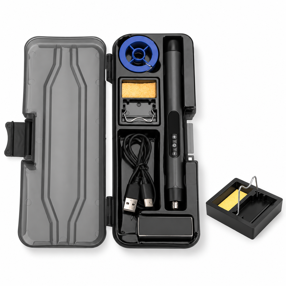 USB Soldering Iron Mini Small Soldering Iron Set Portable Household Type-C Interface 600mAh Battery Adjustable Temperature