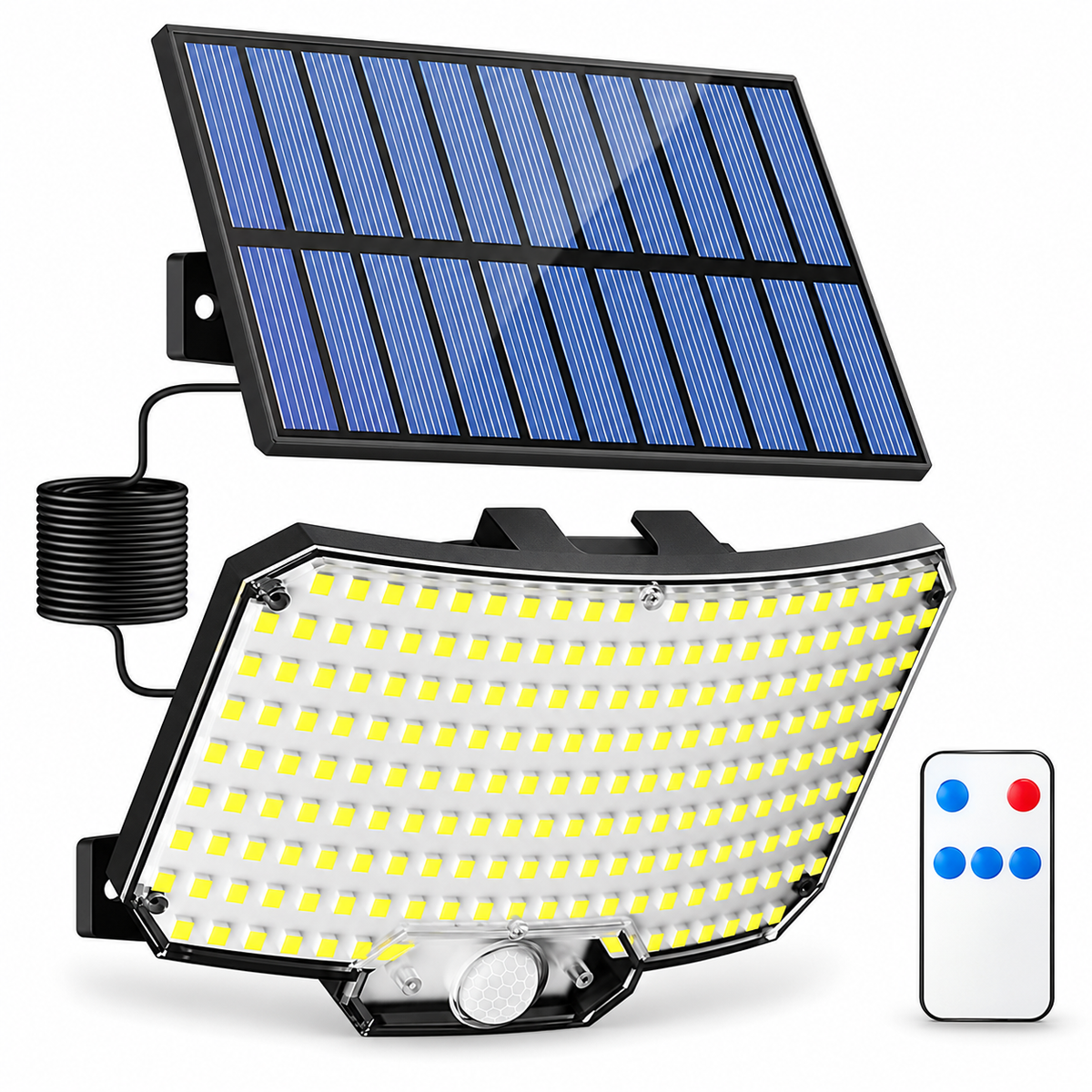 Solar Lights Outdoor 234LED 3 Modes Motion Sensor Flood Lights with Remote IP65 Waterproof Security Solar Lights for Outside