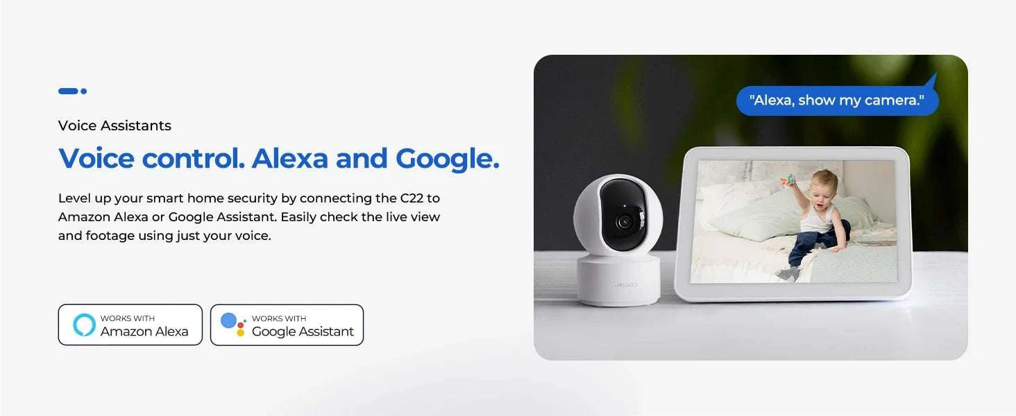 IMILAB 3K Indoor Baby Monitor Camera with 360° Tracking & Audio-C22 black 5MP / EU Plug / China Mainland