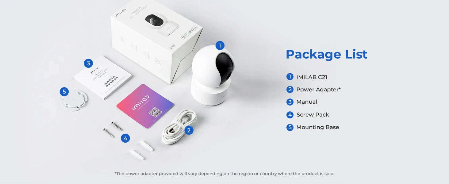 IMILAB C21 2.5K WiFi Indoor Baby Monitor with 360° Tracking-C21 EU Adapter / China Mainland