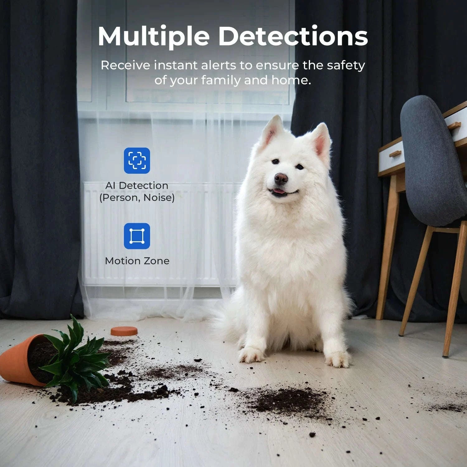 IMILAB C21 2.5K WiFi Indoor Baby Monitor with 360° Tracking-C21 EU Adapter / China Mainland