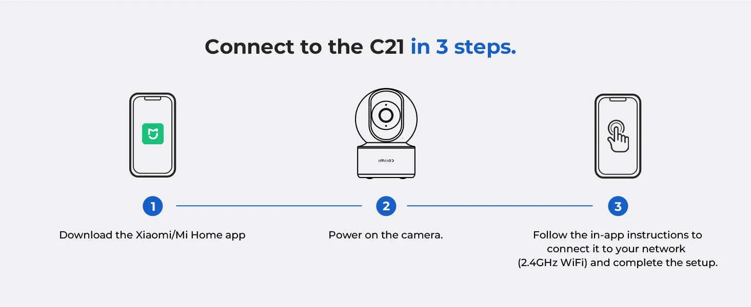 IMILAB C21 2.5K WiFi Indoor Baby Monitor with 360° Tracking-C21 EU Adapter / China Mainland