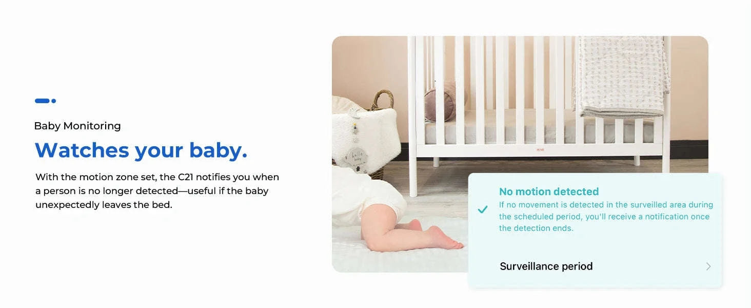 IMILAB C21 2.5K WiFi Indoor Baby Monitor with 360° Tracking-C21 EU Adapter / China Mainland