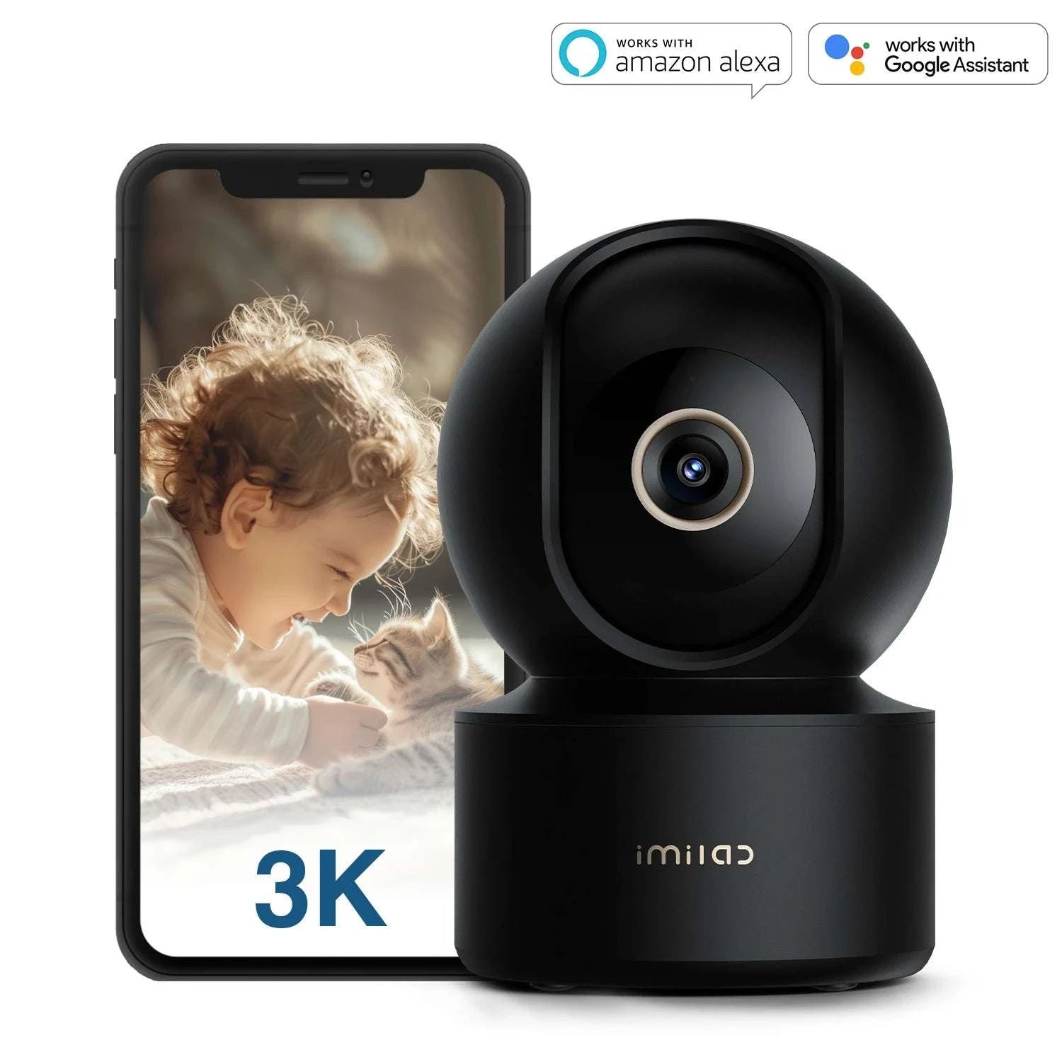 IMILAB C22 3K Indoor Security Camera 360° View Night Vision-C22 White US Plug / United States