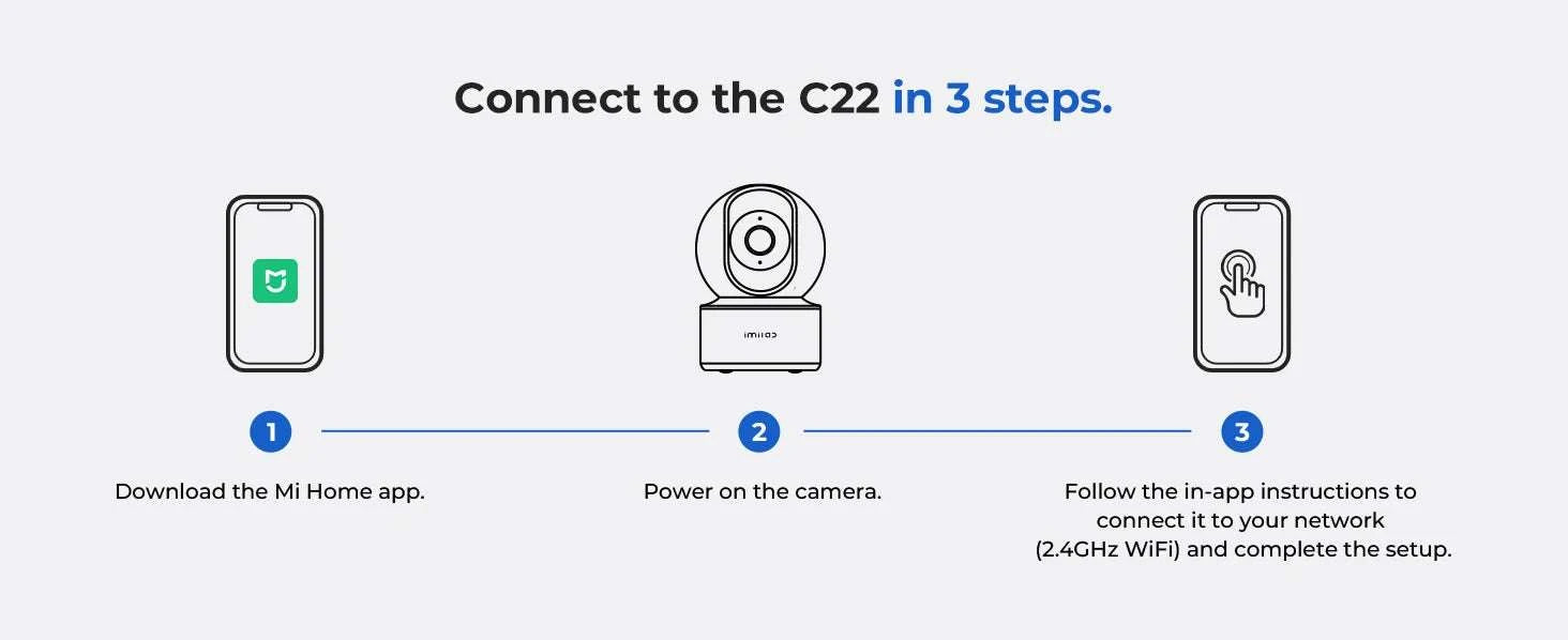 IMILAB C22 3K Indoor Security Camera 360° View Night Vision-C22 White US Plug / United States