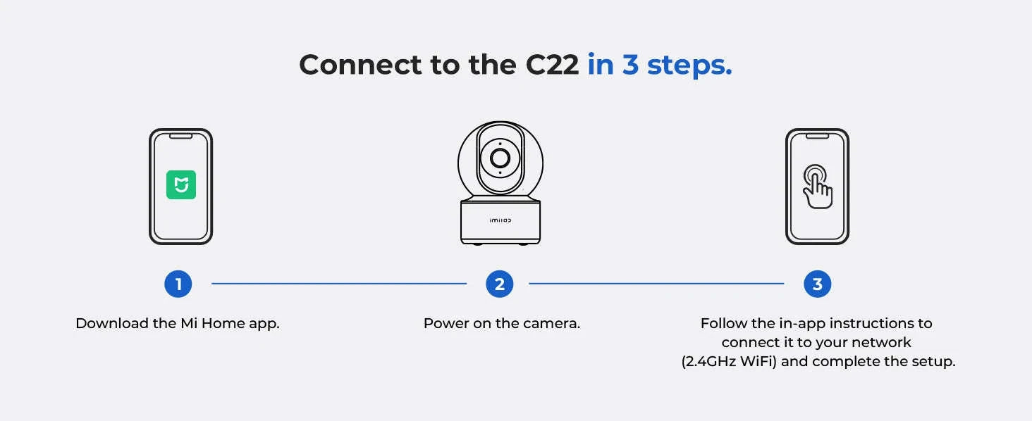 IMILAB C22 WiFi Baby Monitor with 360° PTZ and AI Tracking-C22 black No Plug / China Mainland