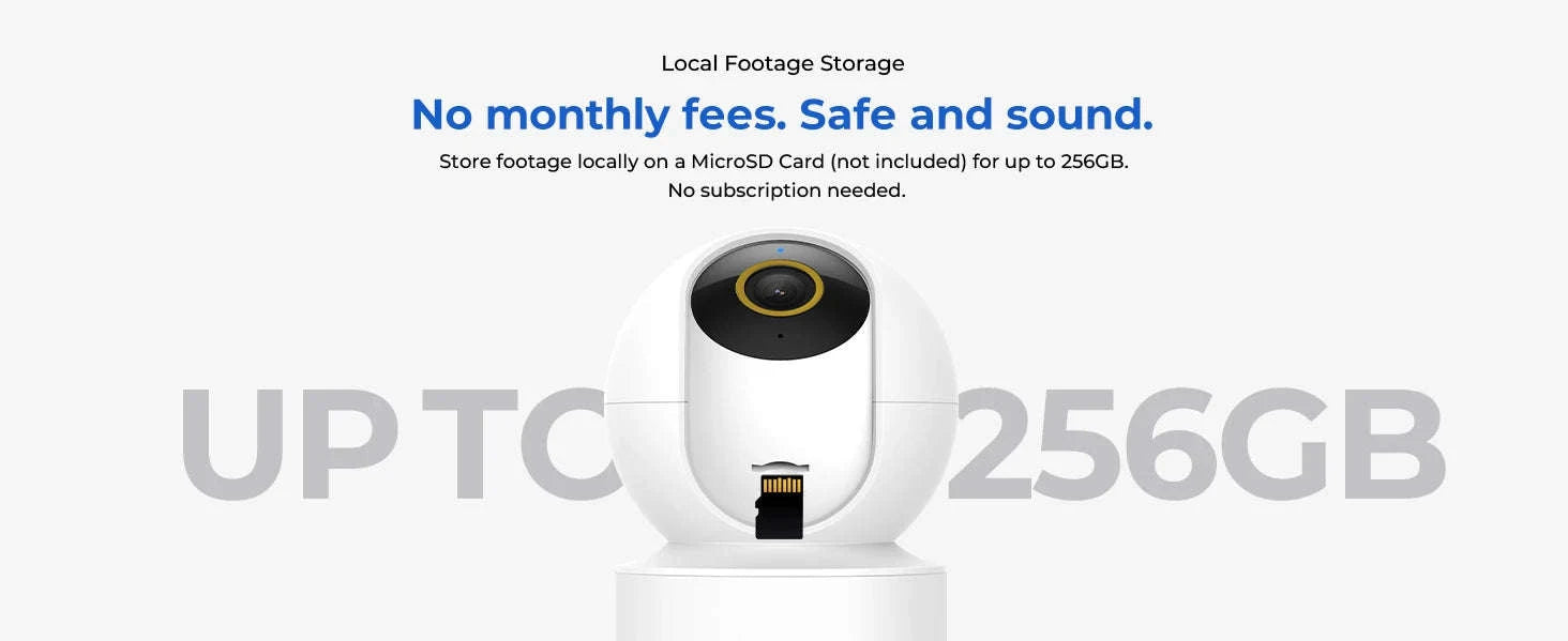 IMILAB C22 WiFi Baby Monitor with 360° PTZ and AI Tracking-C22 black No Plug / China Mainland