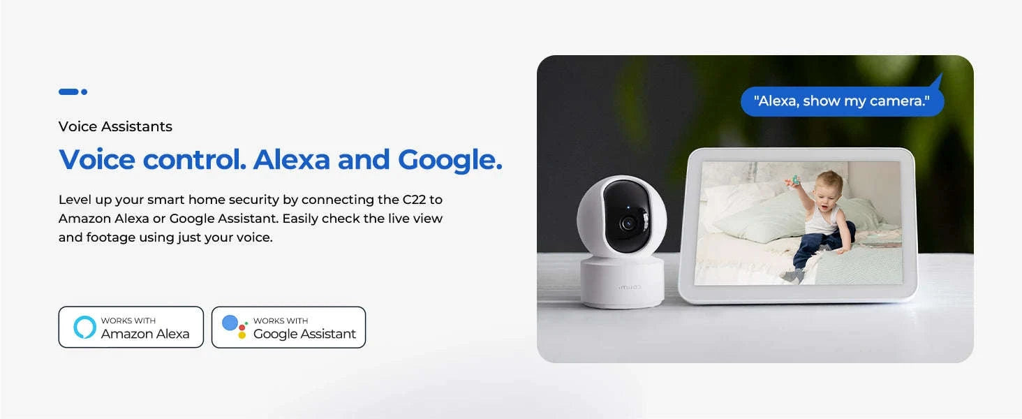 IMILAB C22 WiFi Baby Monitor with 360° PTZ and AI Tracking-C22 black No Plug / China Mainland