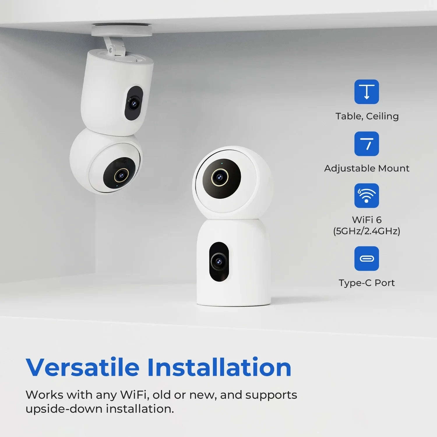 IMILAB C30 Dual 3K Baby Monitor with AI Tracking and Color Night Vision-C30 Daul Cam / UK Plug / China Mainland
