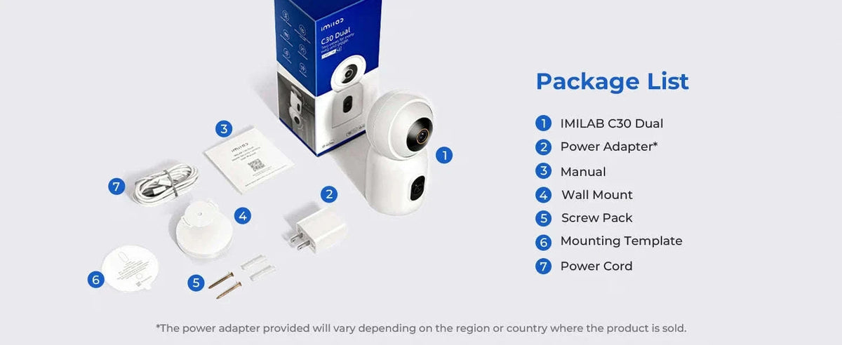 IMILAB C30 Dual 3K Indoor Security Camera with 360° Coverage-C30 Dual 3K 3K / US Plug / China Mainland