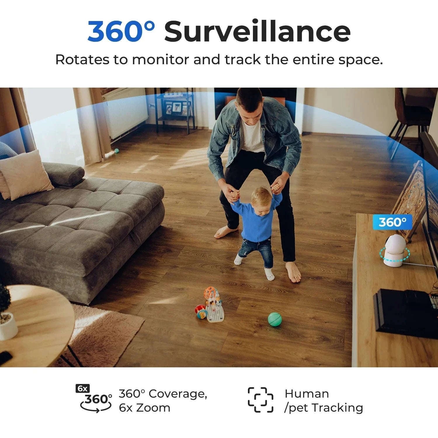 IMILAB C40 8MP Smart Indoor Camera with 360° Tracking-C40 4K / US Plug / China Mainland