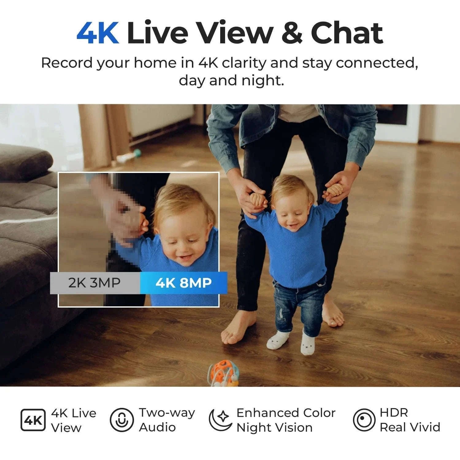IMILAB C40 8MP Smart Indoor Camera with 360° Tracking-C40 4K / US Plug / China Mainland