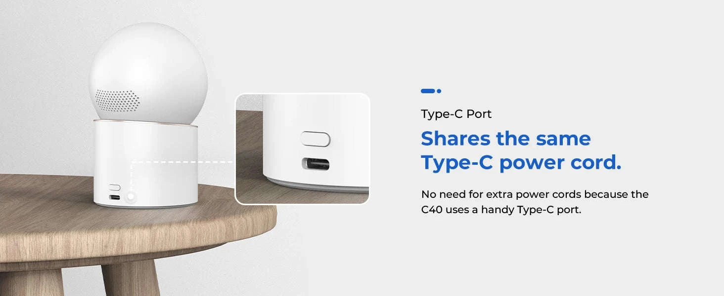 IMILAB C40 8MP Smart Indoor Camera with 360° Tracking-C40 4K / US Plug / China Mainland
