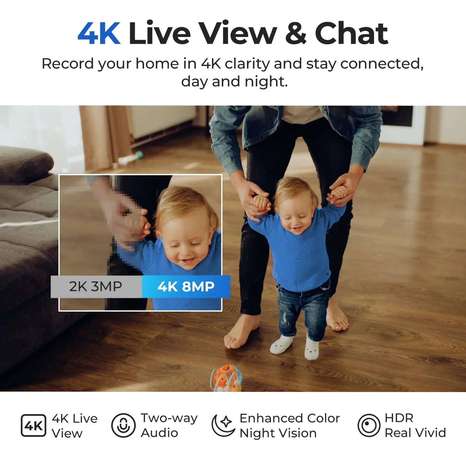 IMILAB C40 8MP Smart Indoor Camera with 360° Tracking-C40 4K / US Plug / China Mainland
