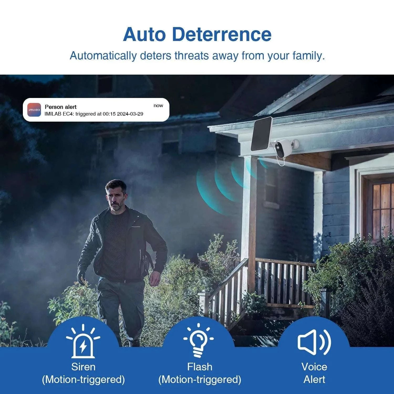 IMILAB EC4 2.5K Wireless Outdoor Security Camera with Audio-US Plug / Poland / EC4 Set