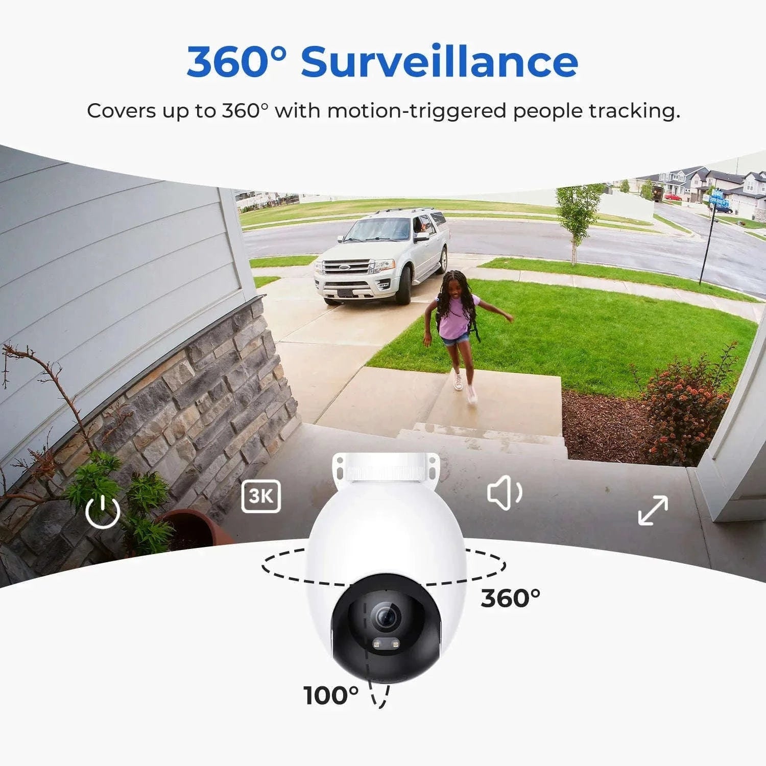 IMILAB EC6 3K Outdoor WiFi Security Camera with 360° Tracking-EC6 3K / US Plug / China Mainland