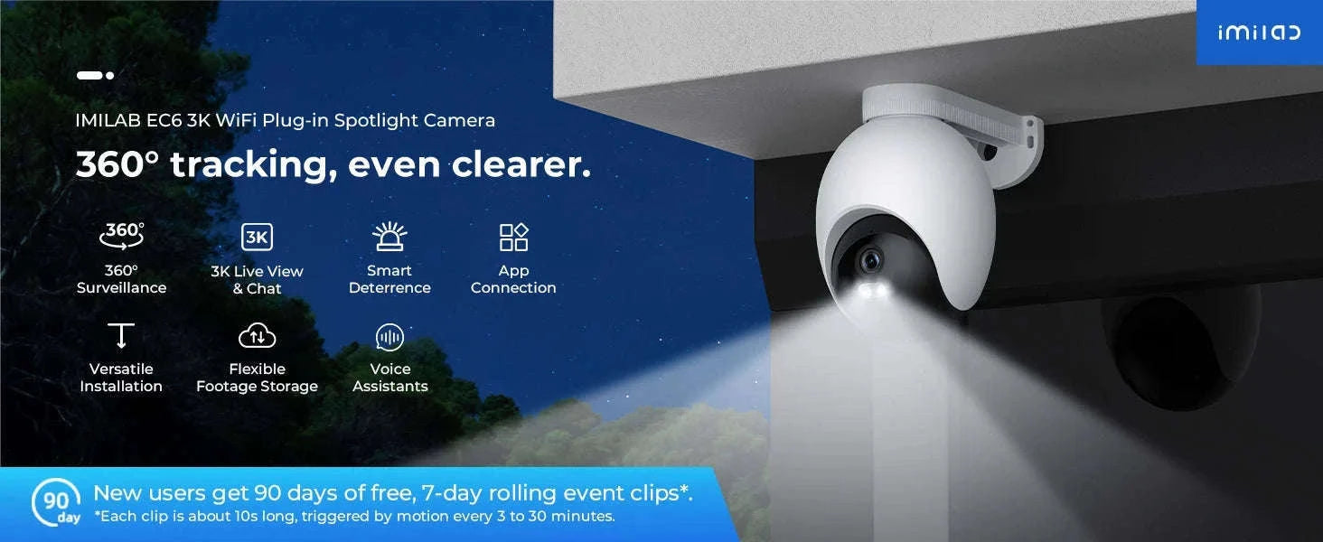 IMILAB EC6 3K Outdoor WiFi Security Camera with 360° Tracking-EC6 3K / US Plug / China Mainland