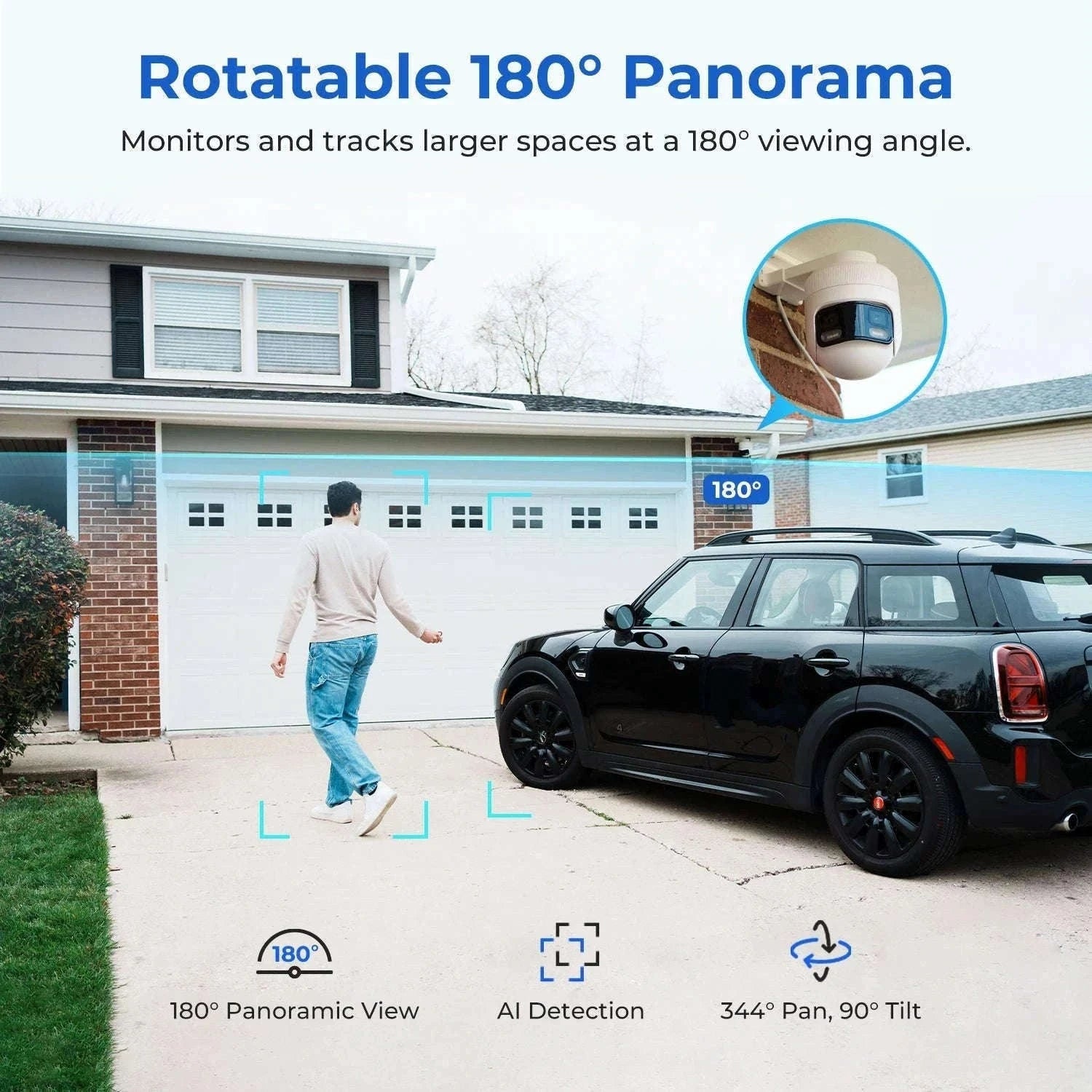 IMILAB EC6 Panorama 6MP 180° WiFi Outdoor Security Camera-EC6 Panorama 3.5K / Cam Add 32G / US Plug|China Mainland