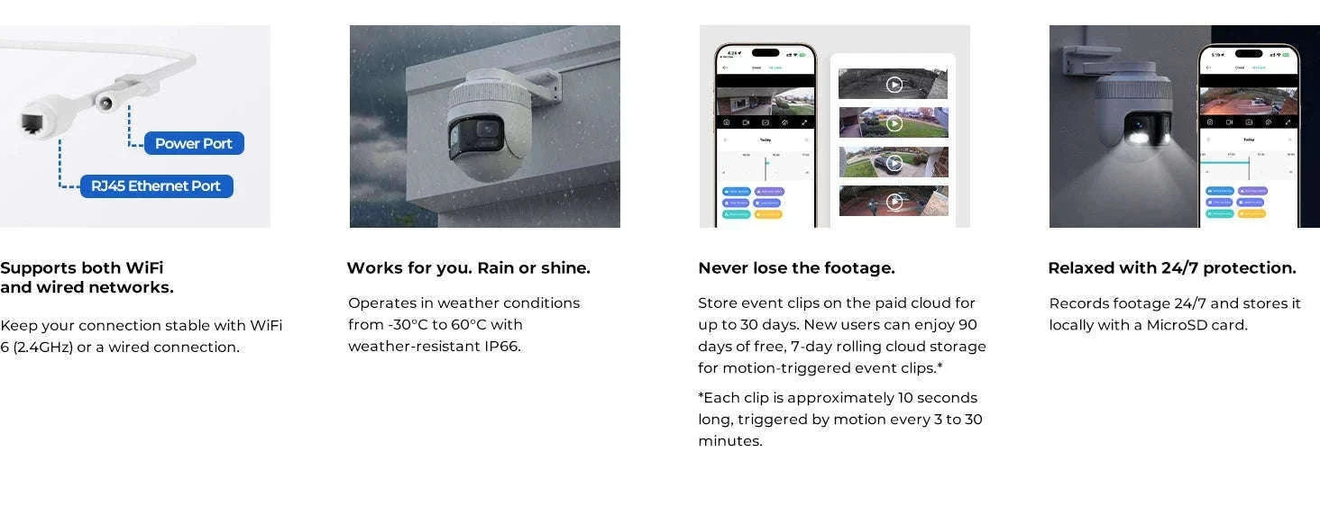 IMILAB EC6 Panorama 6MP 180° WiFi Outdoor Security Camera-EC6 Panorama 3.5K / Cam Add 32G / US Plug|China Mainland