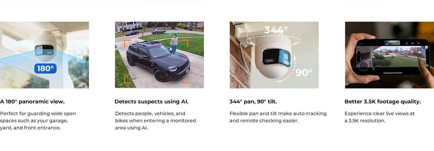 IMILAB EC6 Panorama 6MP 180° WiFi Outdoor Security Camera-EC6 Panorama 3.5K / Cam Add 32G / US Plug|China Mainland