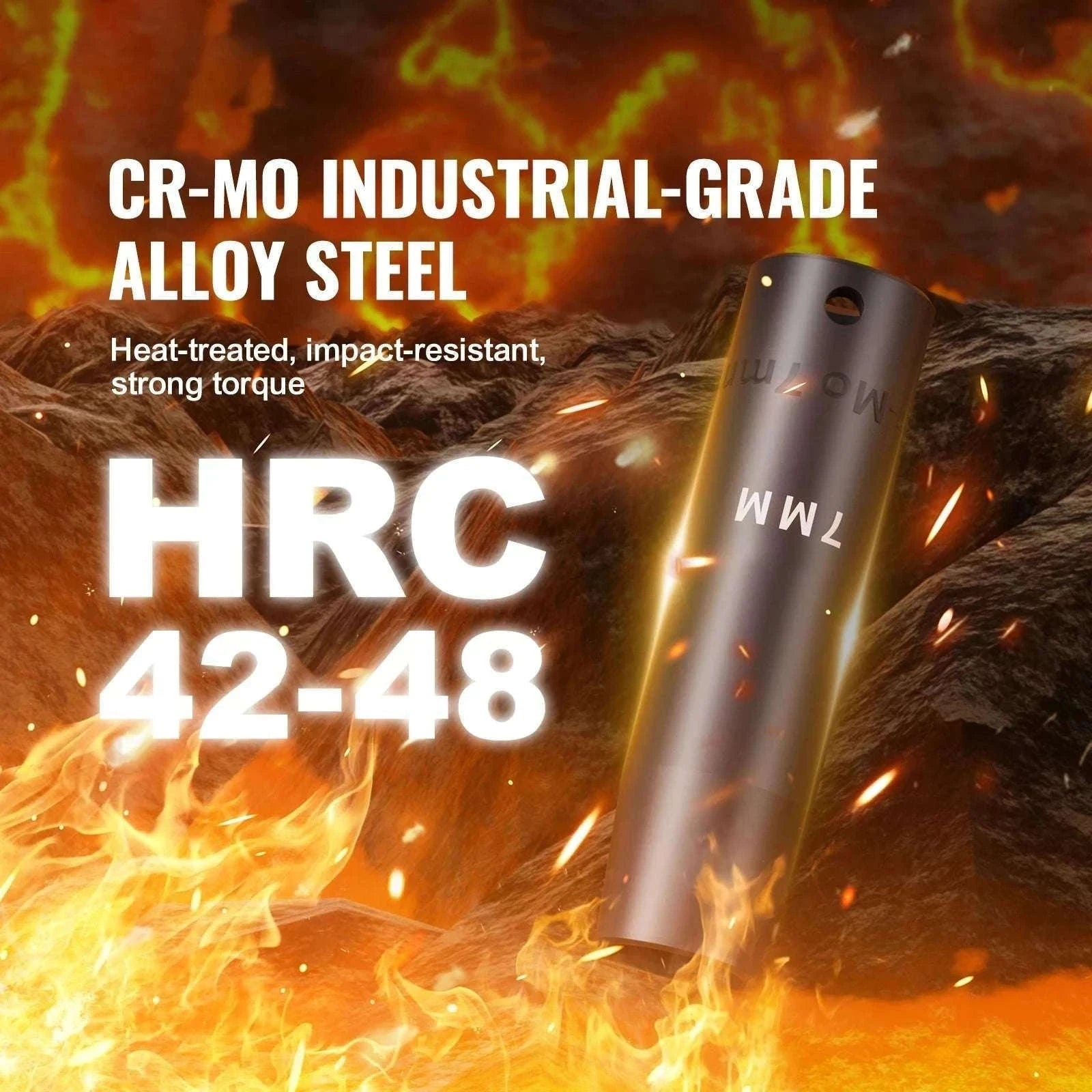 Impact Socket Set SAE & Metric Cr-V/Cr-Mo 13–90 Piece Tool Kit-Cr-Mo 34PCs / United States