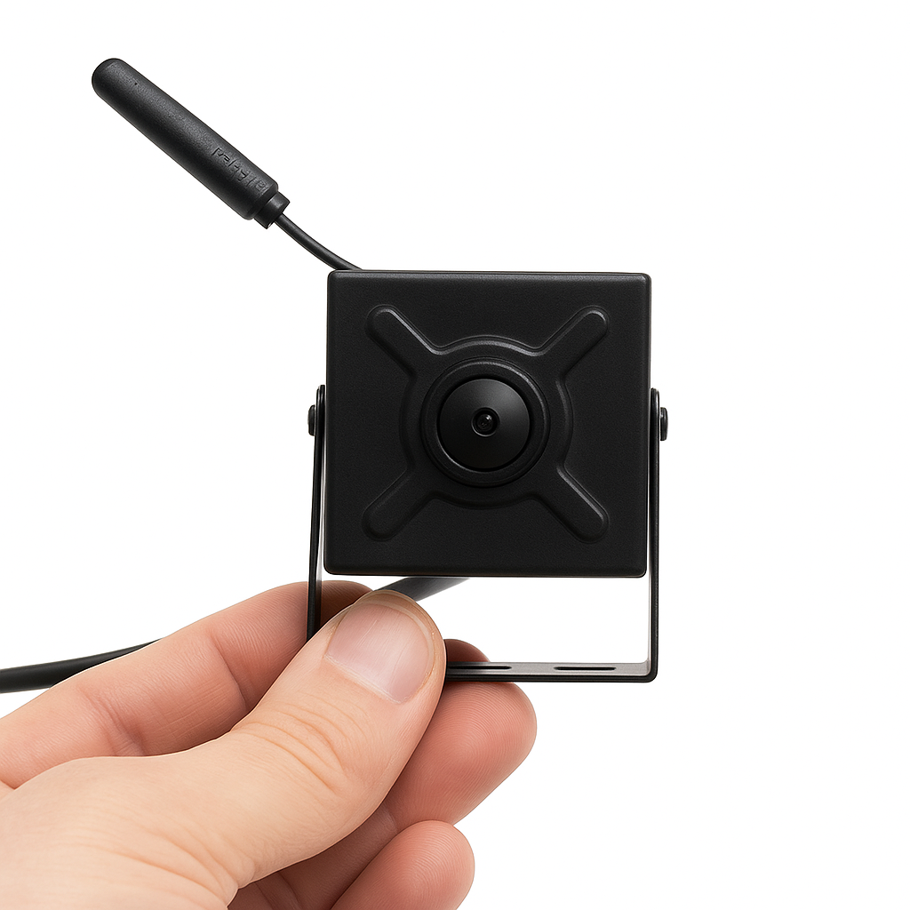 Câmera IP WiFi Mini com Áudio e Gaveta para cartão SD