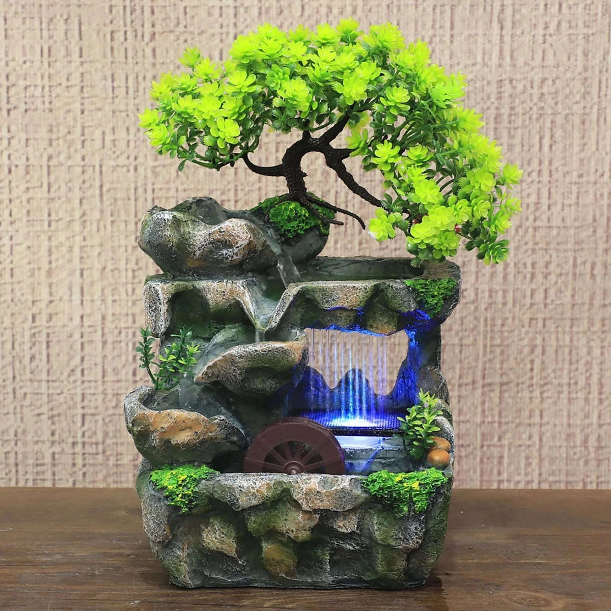 Indoor Fountain Waterfall with LED Lighting for Relaxing Spaces-france