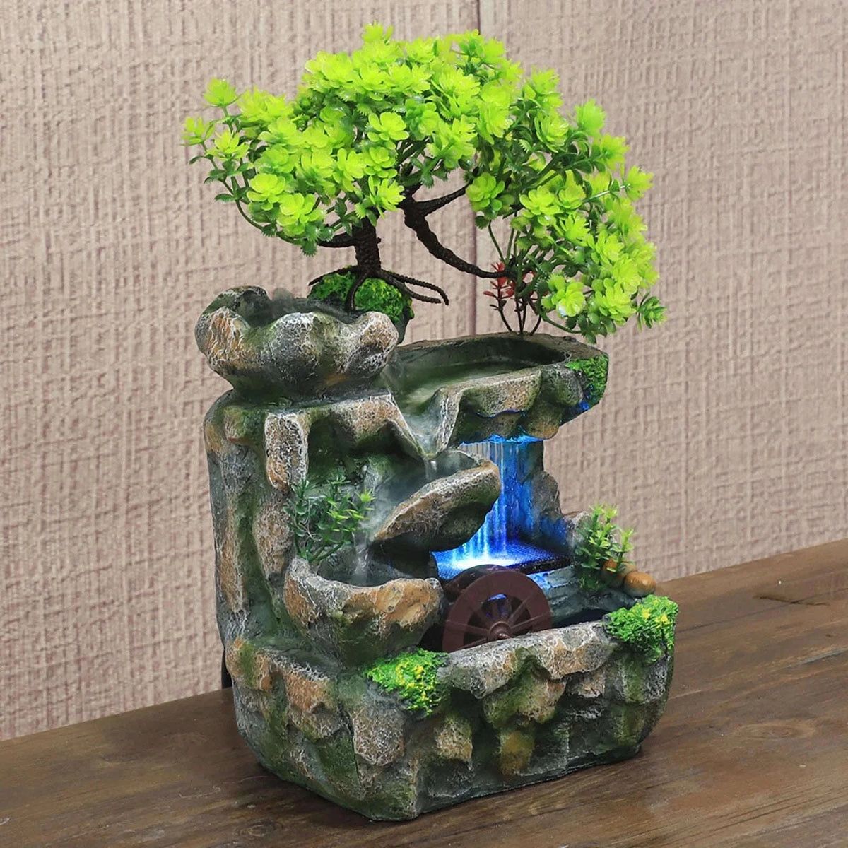 Indoor Fountain Waterfall with LED Lighting for Relaxing Spaces-france