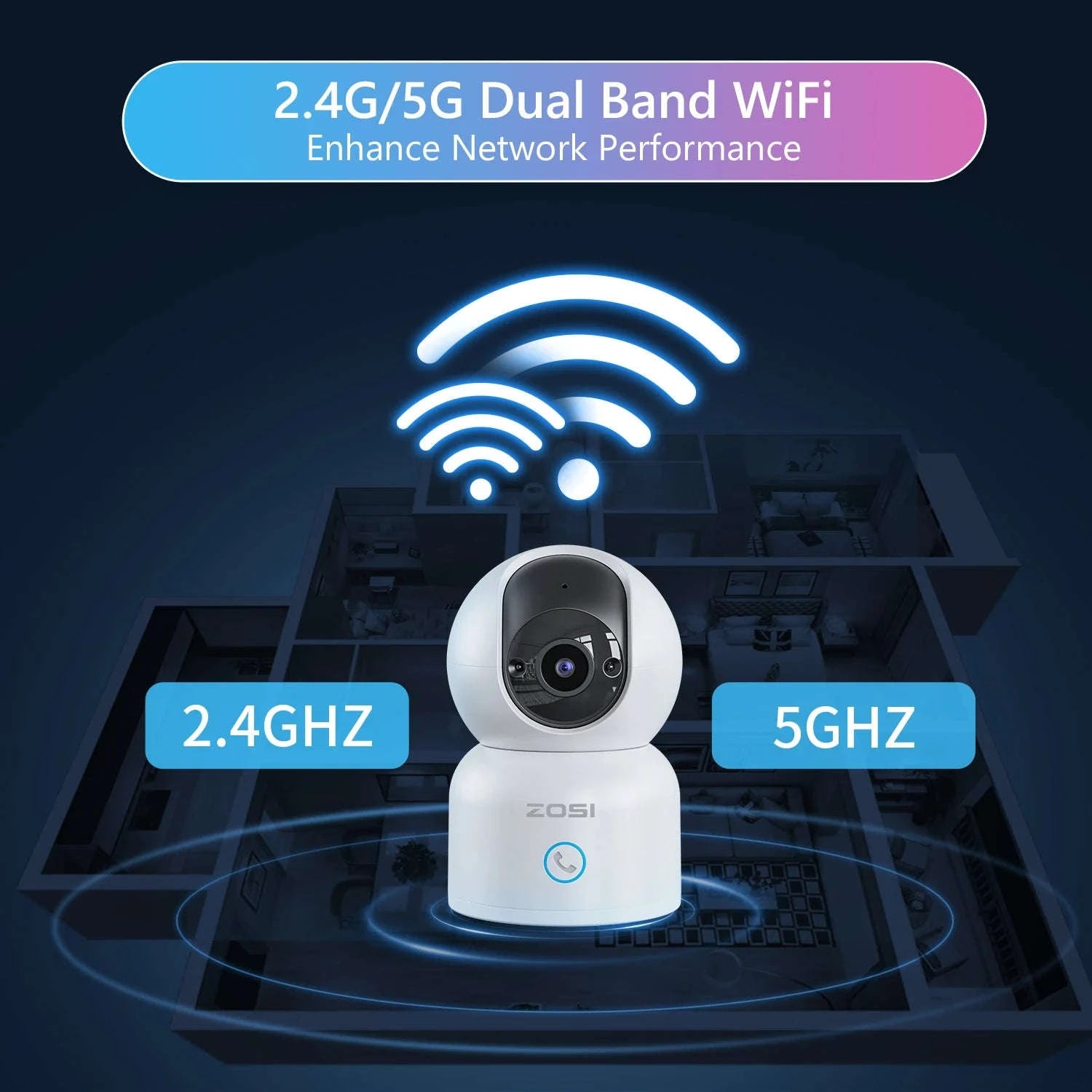 Indoor Security Camera 2K 360° Baby & Pet Monitor with AI Tracking-1PCS 3MP Cam / japan