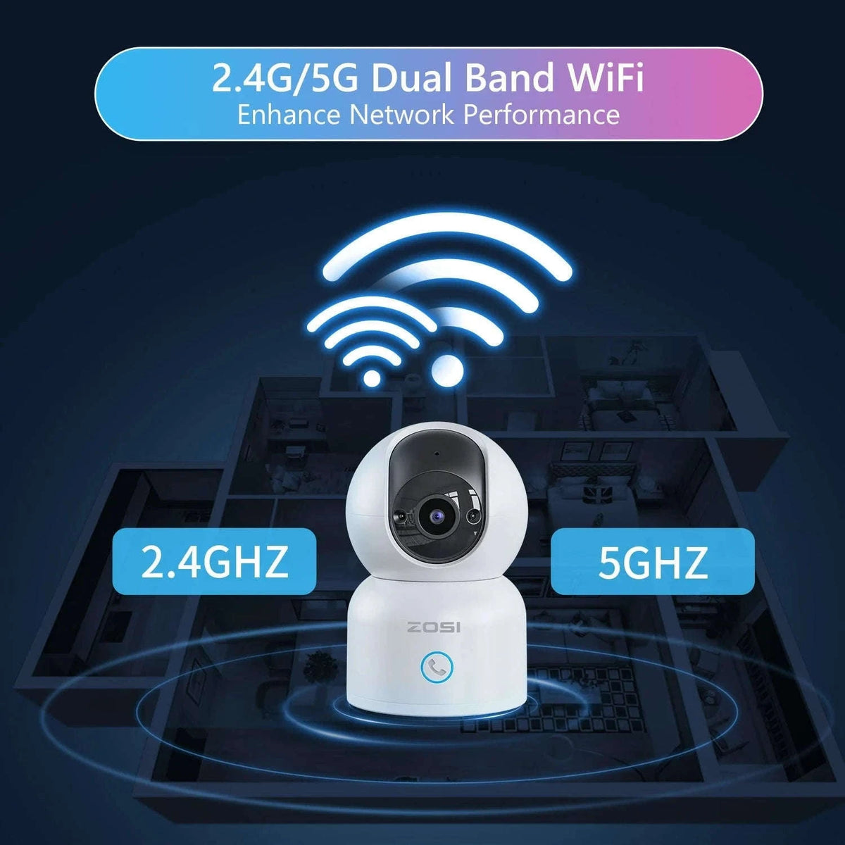 Indoor Security Camera 2K 360° Baby & Pet Monitor with AI Tracking-1PCS 3MP Cam / japan