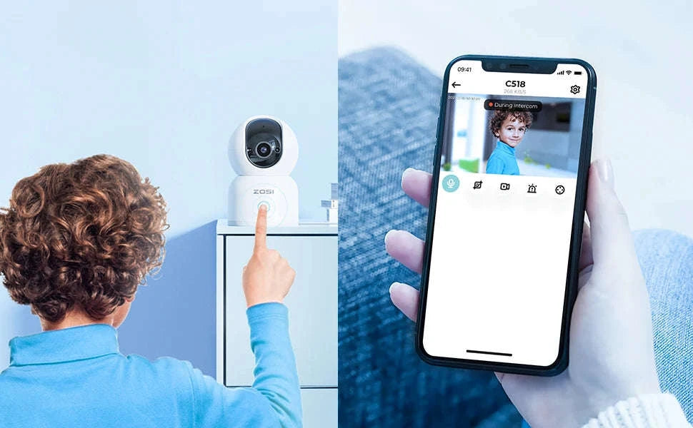 Indoor Security Camera 2K 360° Baby & Pet Monitor with AI Tracking-1PCS 3MP Cam / japan