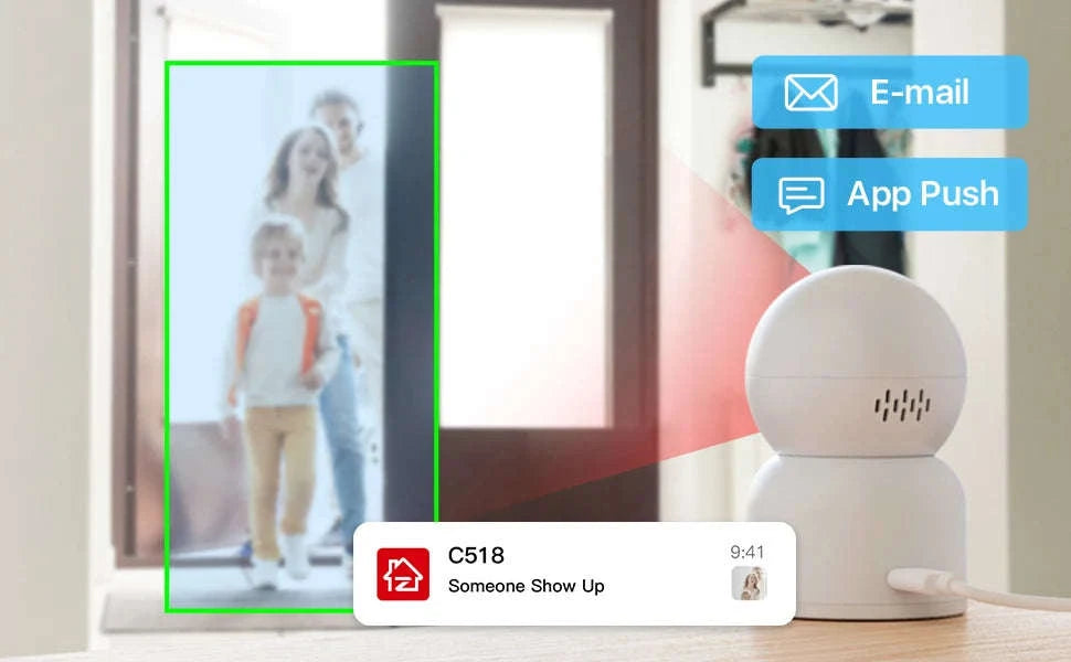 Indoor Security Camera 2K 360° Baby & Pet Monitor with AI Tracking-1PCS 3MP Cam / japan