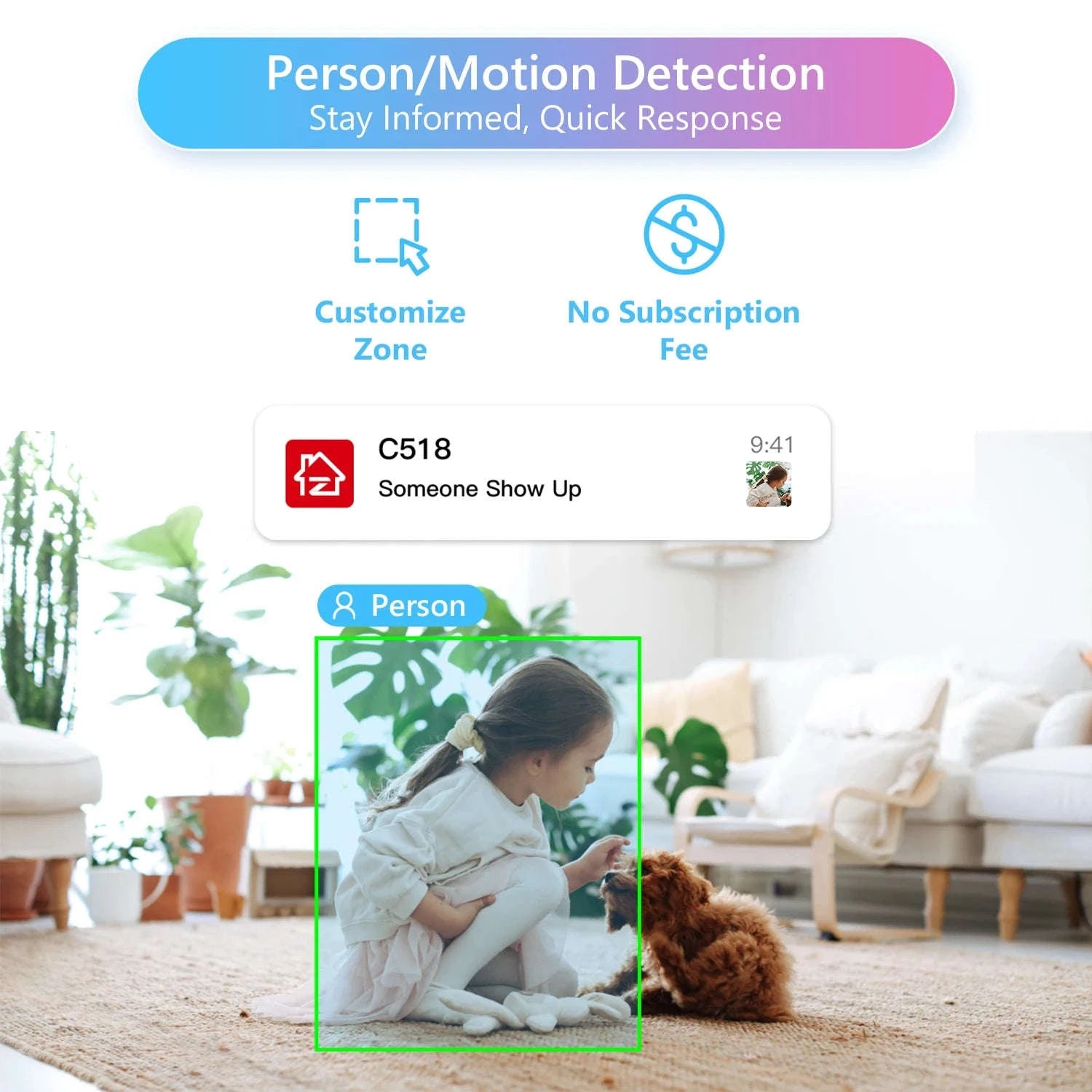 Indoor Security Camera 2K 360° Baby & Pet Monitor with AI Tracking-1PCS 3MP Cam / japan