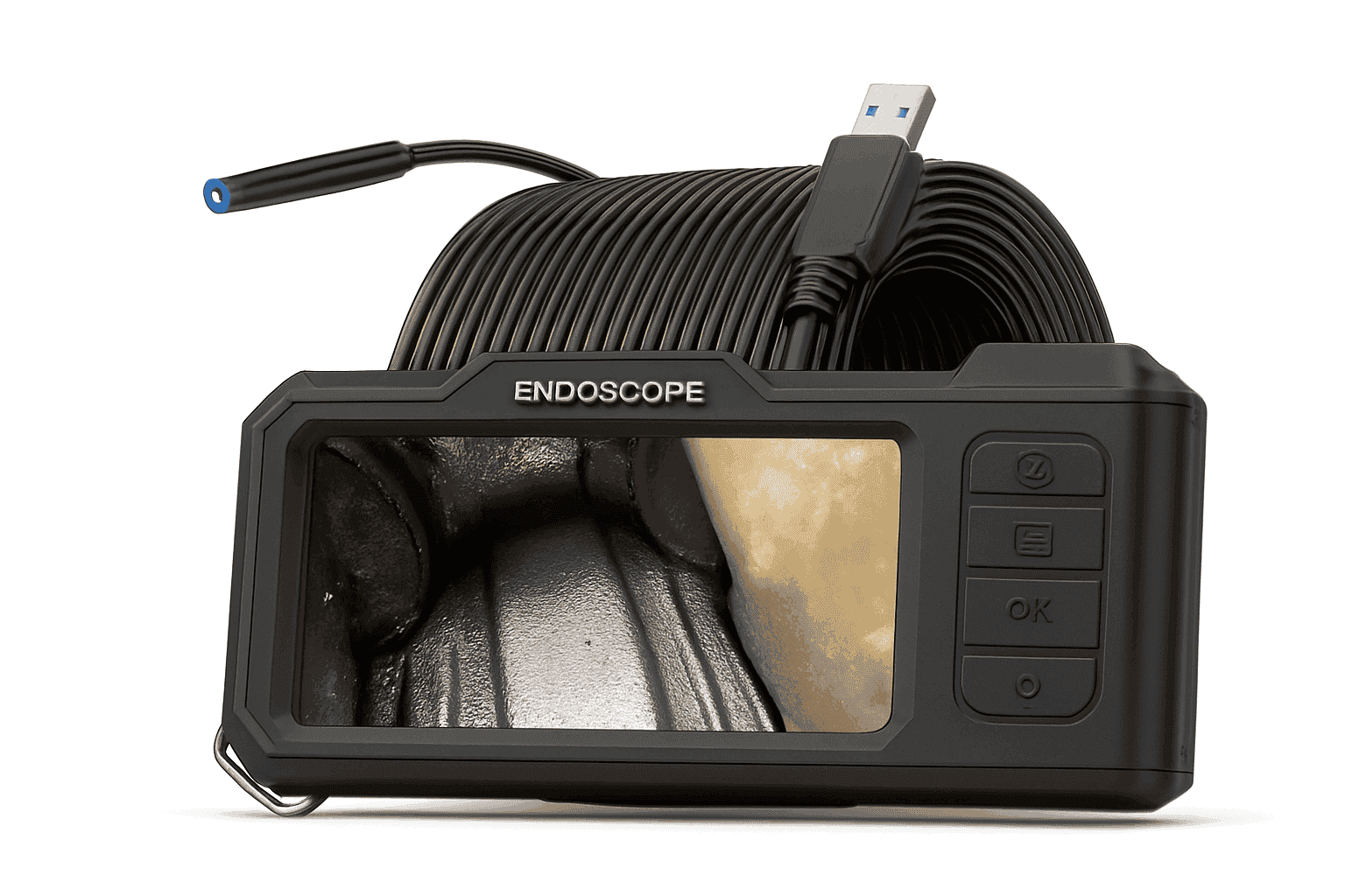 Industrial Endoscope 4.3'' IPS Inspection Camera-8MM Triple Lens / 1m