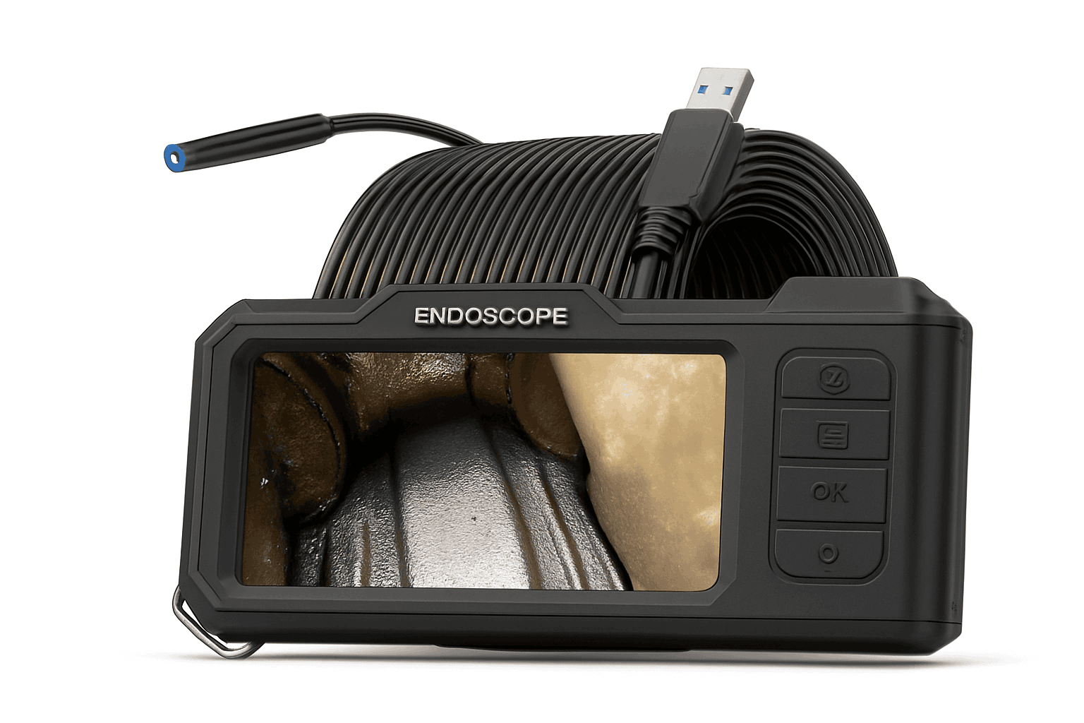 Industrial Endoscope 4.3'' IPS Inspection Camera-8MM Triple Lens / 1m