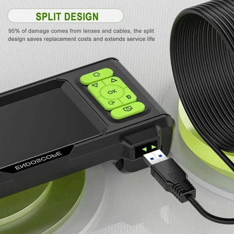 Industrial Endoscope 4.3'' IPS Inspection Camera-8MM Triple Lens / 1m