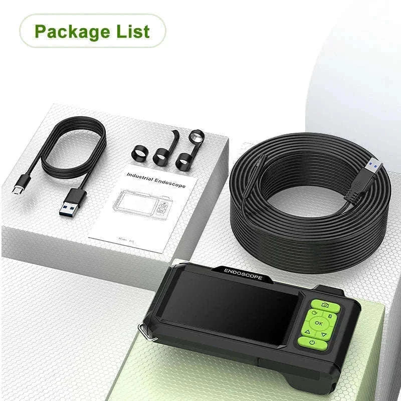 Industrial Endoscope 4.3'' IPS Inspection Camera-8MM Triple Lens / 1m