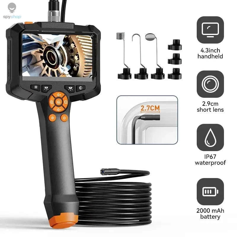 Industrial Endoscope Camera – 1080P Inspection Tool with IPS Screen-4.3inch Single Lens / 10m