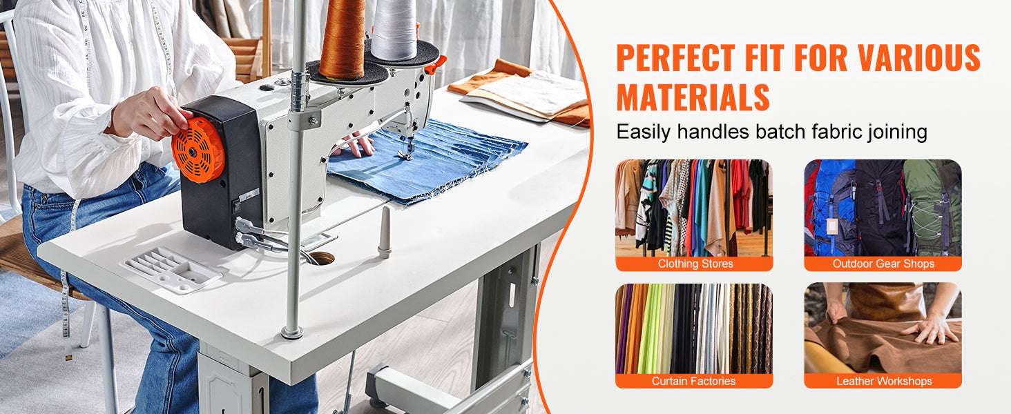 Industrial Lockstitch Sewing Machine 550W Servo, 5000 SPM with Table-550W 5000s.p.m / United States